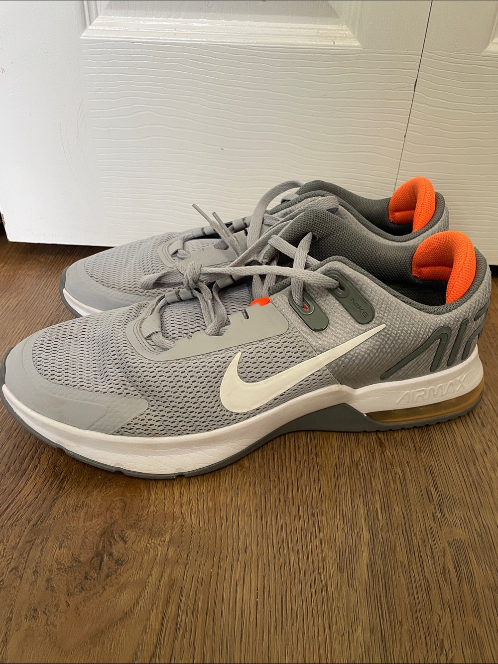 EUC Nike Air Max Alpha Trainers CW3396-007 size US men’s 13 gray/orange/white - Picture 2 of 10